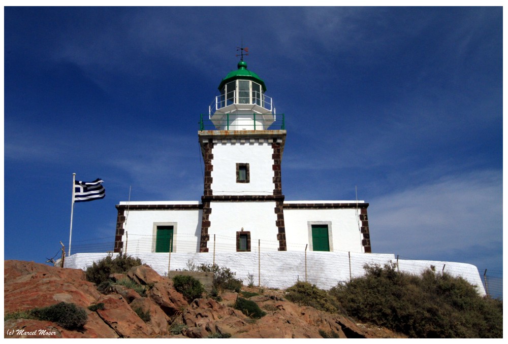 Santorini - Leuchtturm am Kap Akrotiri, Faros