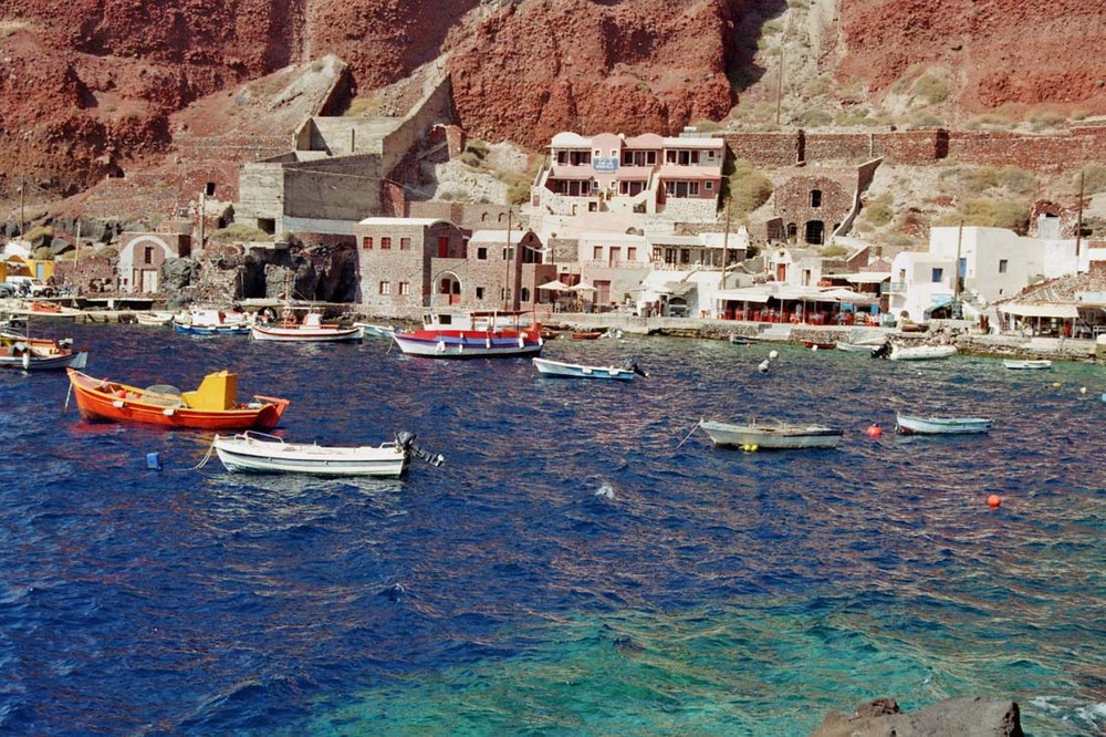 Santorini small Harbour