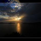 Santorini - Sonnenuntergang bei aufziehender Regenfront