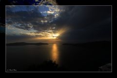 Santorini - Sonnenuntergang bei aufziehender Regenfront