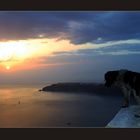 Santorini - Sonnenuntergang mit Hund ;-)