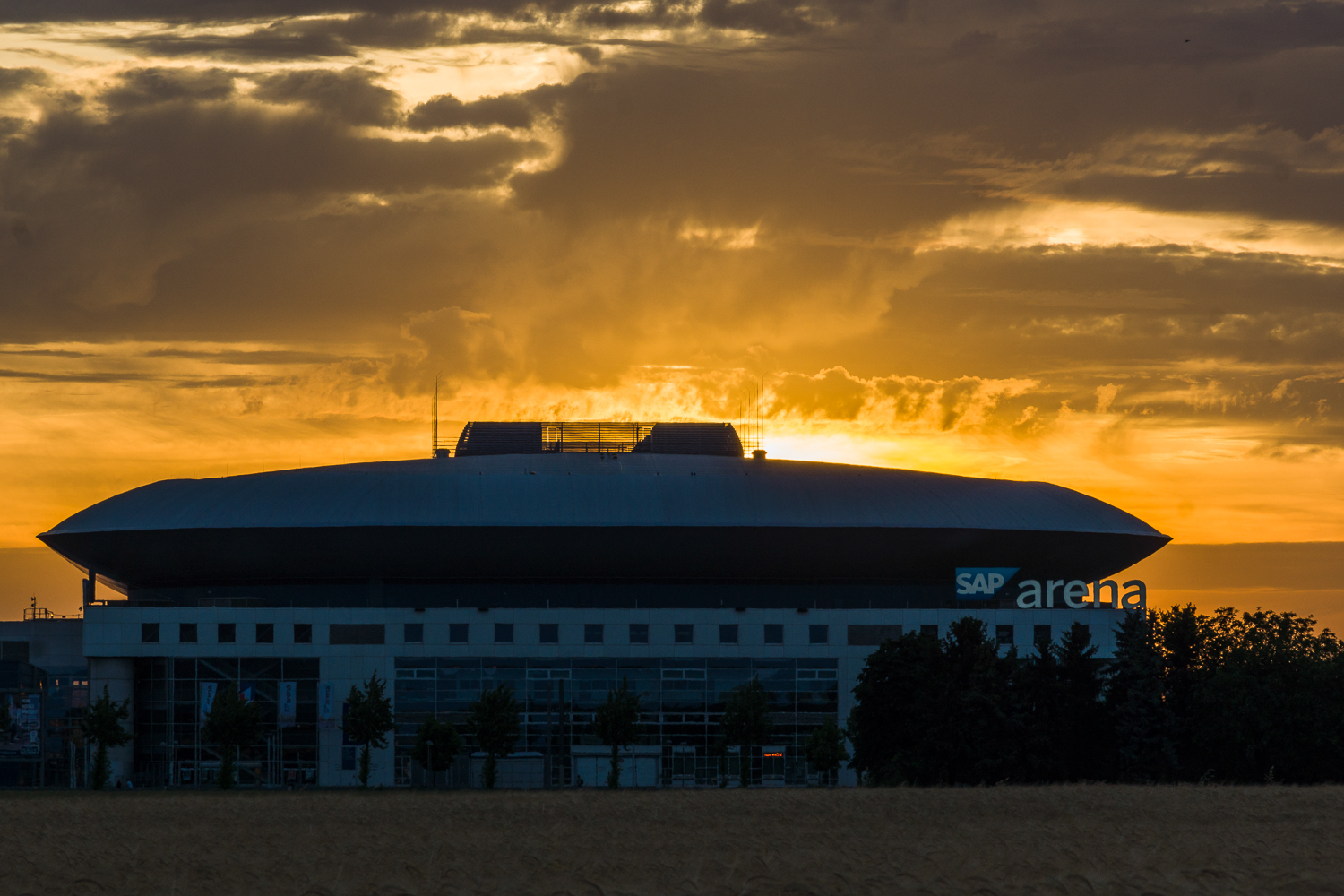 SAP Arena in Flammen ;-)