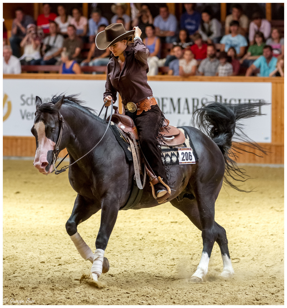 Sarah Conner beim Westernreiten