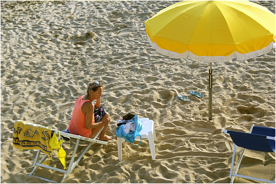 Sarah Pohl à la plage