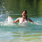 Sarah, Spaß im Wasser