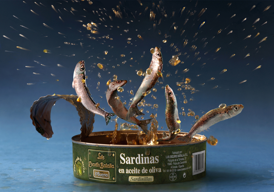 Sardinas en lata... ¡Muy frescas!