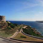 Sardinien - Santa Teresa Gallura - getrübter Blick auf das 12 km entfernte Korsika