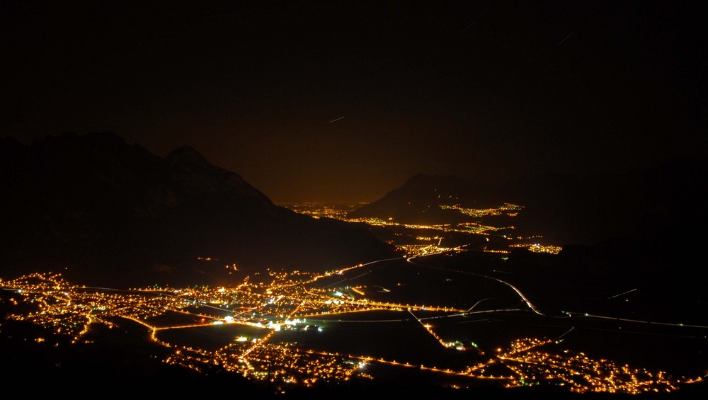 Sargans bei Nacht