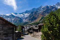 Sass Fee, Alphubel (4206 m.ü.M.) und Mischabelgruppe