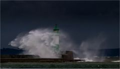 Sassnitzer Leuchtturm im Sturm