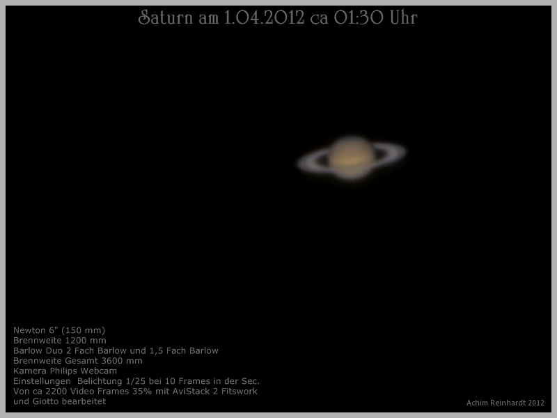 Saturn am 01.04.2012