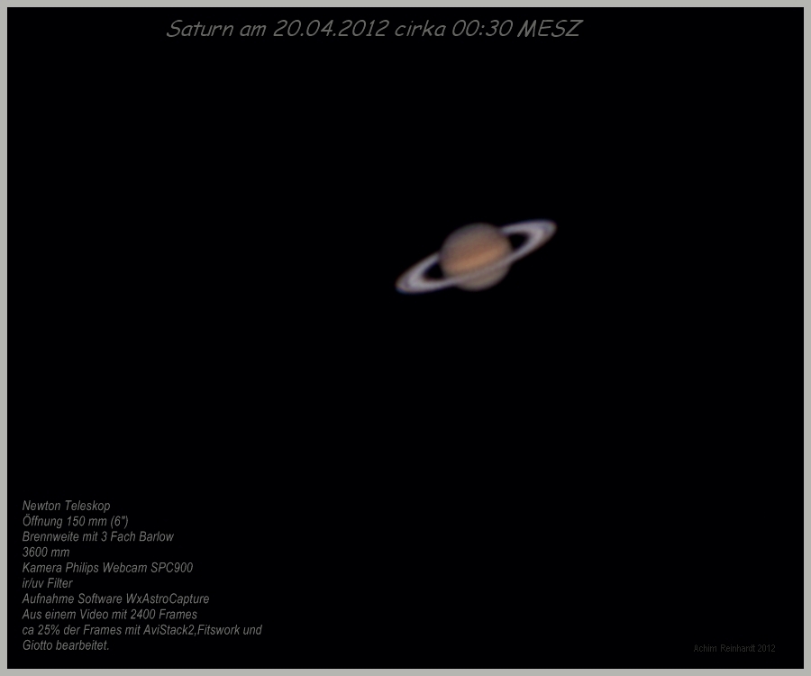 Saturn am 20.04.2012 ca 0:30 MESZ