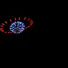 Saturn in fireworks