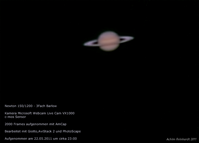 Saturn mit der Microsoft Webcam (cmos)