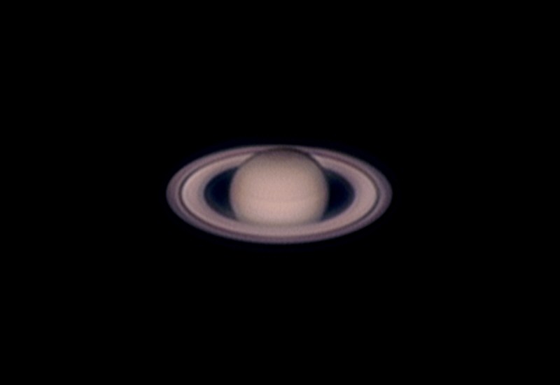 Saturn mit WebCam und Teleskop