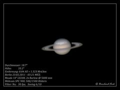 Saturn, und der Sturm tobt weiter