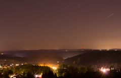 Sauerland Landschaft bei Nacht