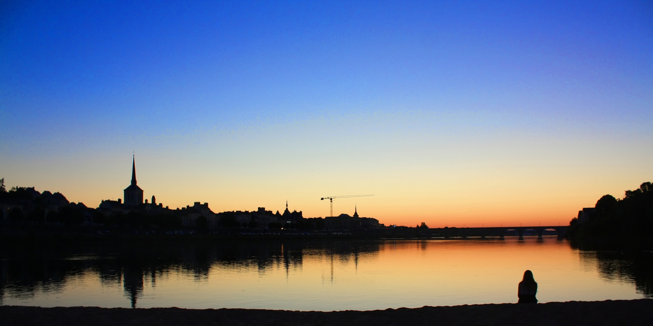 Saumur in den Abendstunden