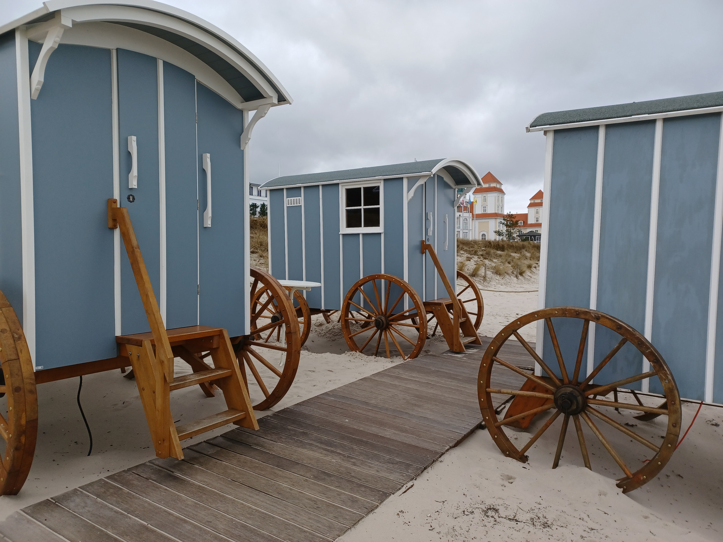 Saunawagen am Strand von Binz