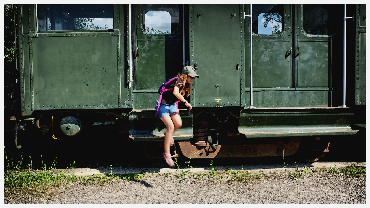 Sauter du train en marche,