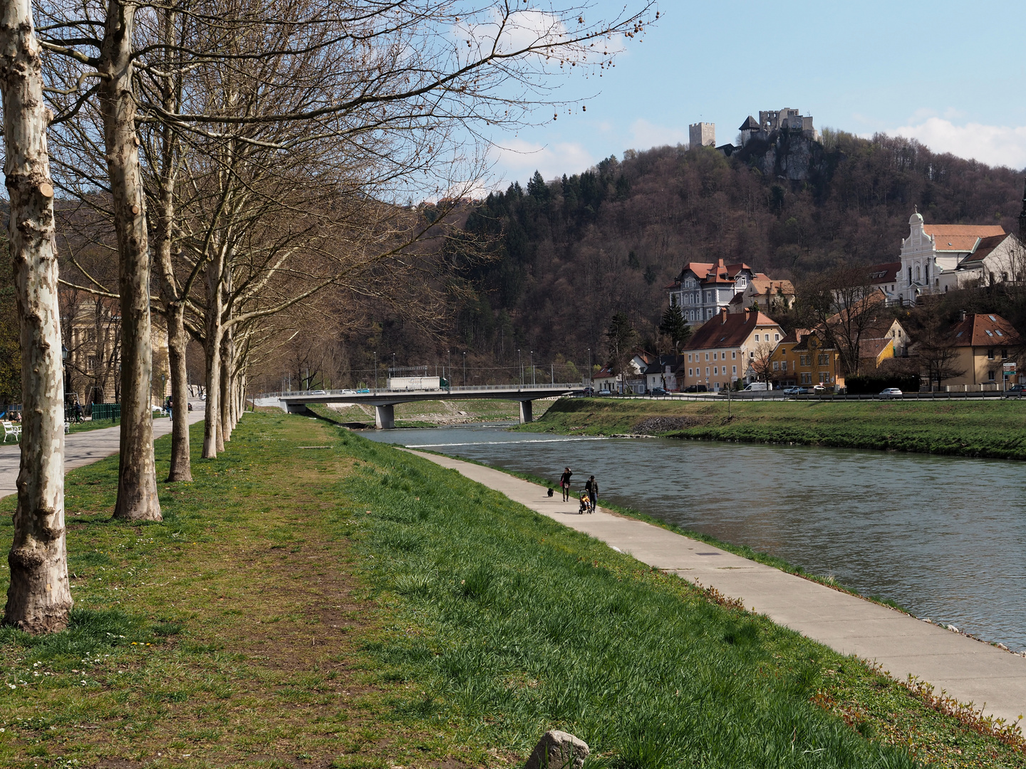 Savinja Fluß in Celje