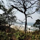 sawarna beach from far