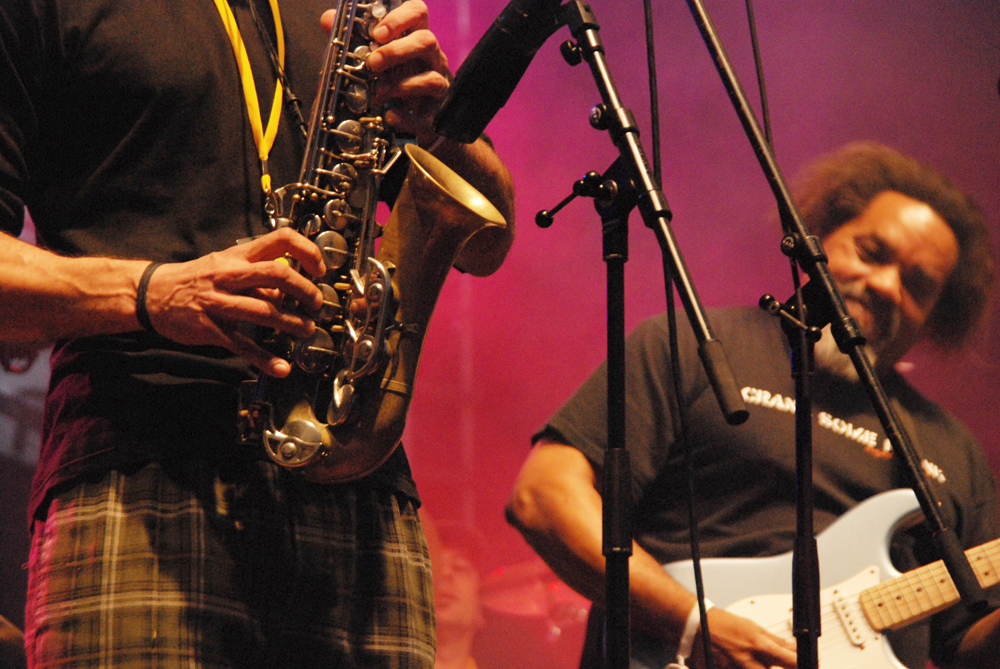 Sax in action.