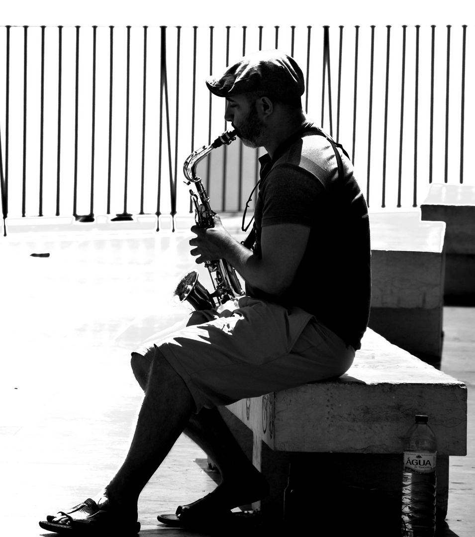 Sax in the city.