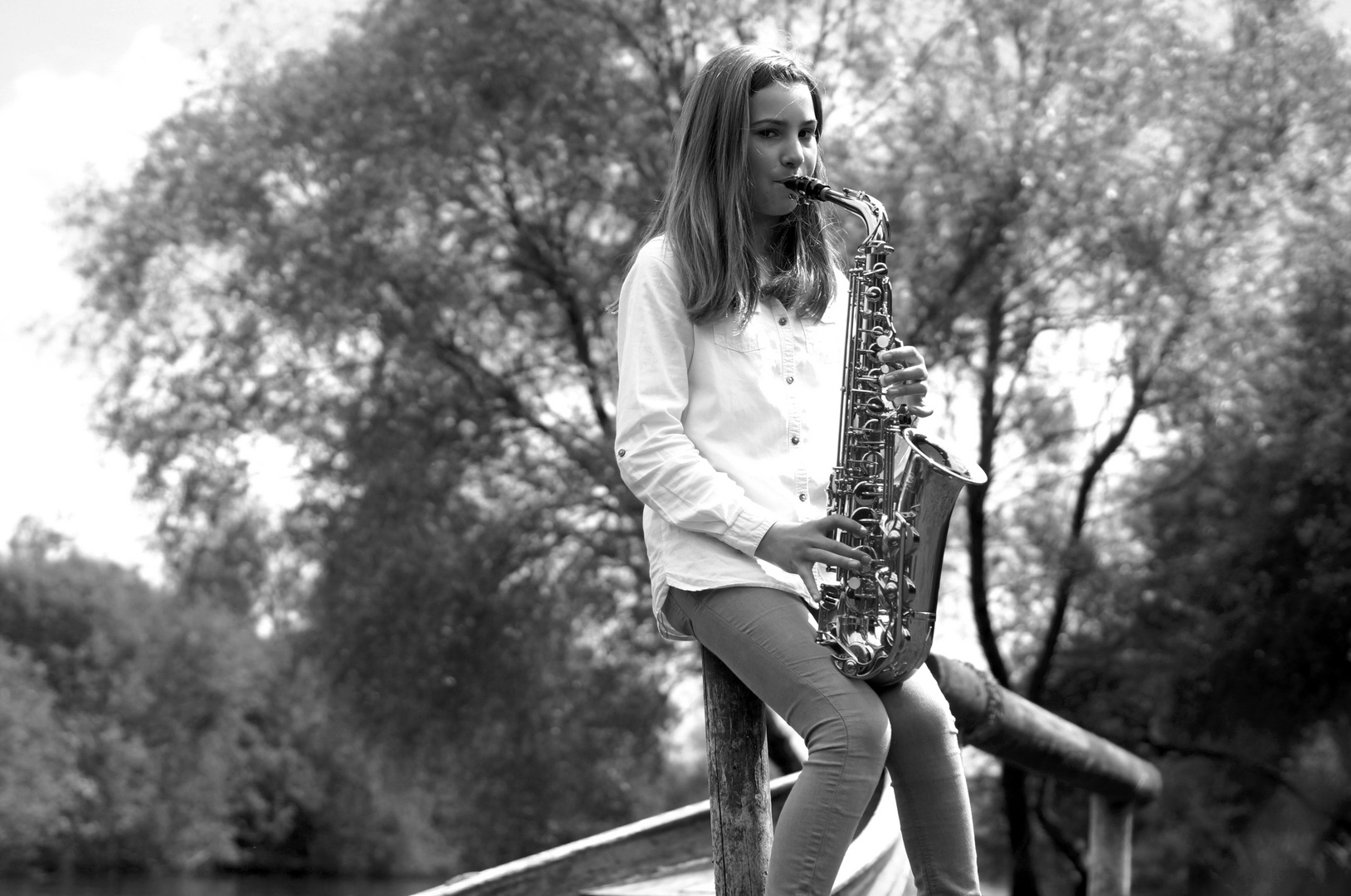 Saxophone dans la nature