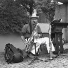 Saxophonspieler auf der Documenta 13