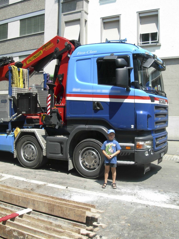 scania R420 auf der Baustelle