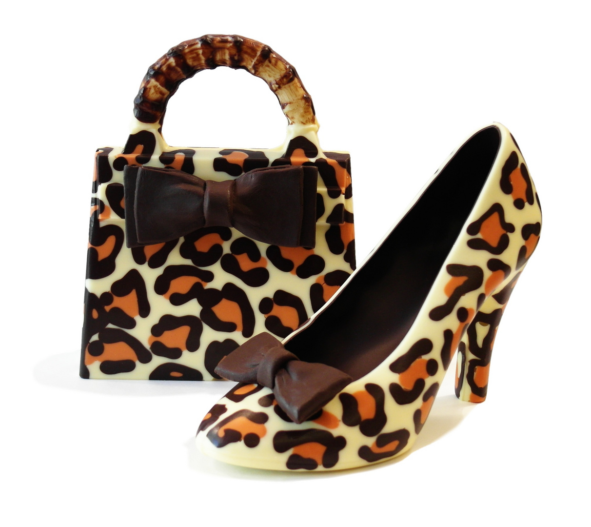 scarpa e borsa di cioccolato - Leopardo