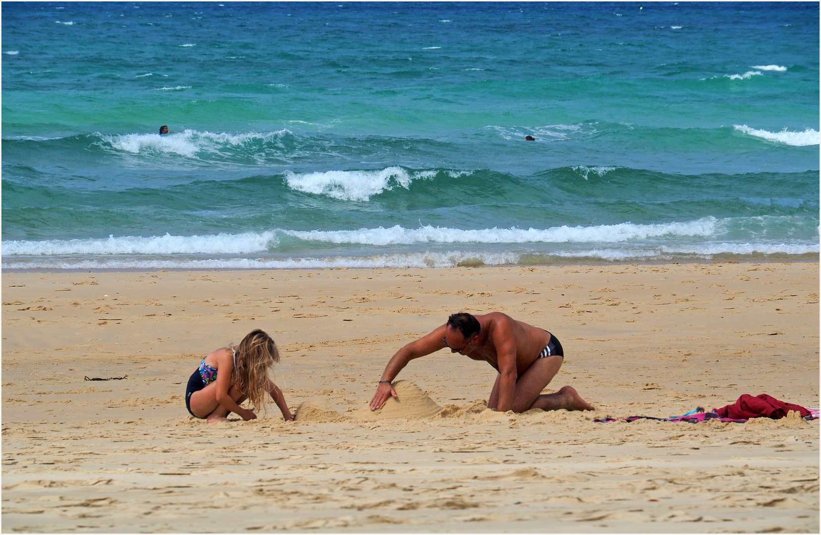 Scène classique de plage