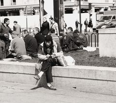 Scène de rue très ordinaire