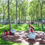 Scene in a Park - A Hoboken Impression