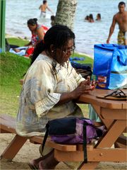 Scènes de plage à la baie des citrons -- Nouméa -- Strandszenen an der Zitronenbucht