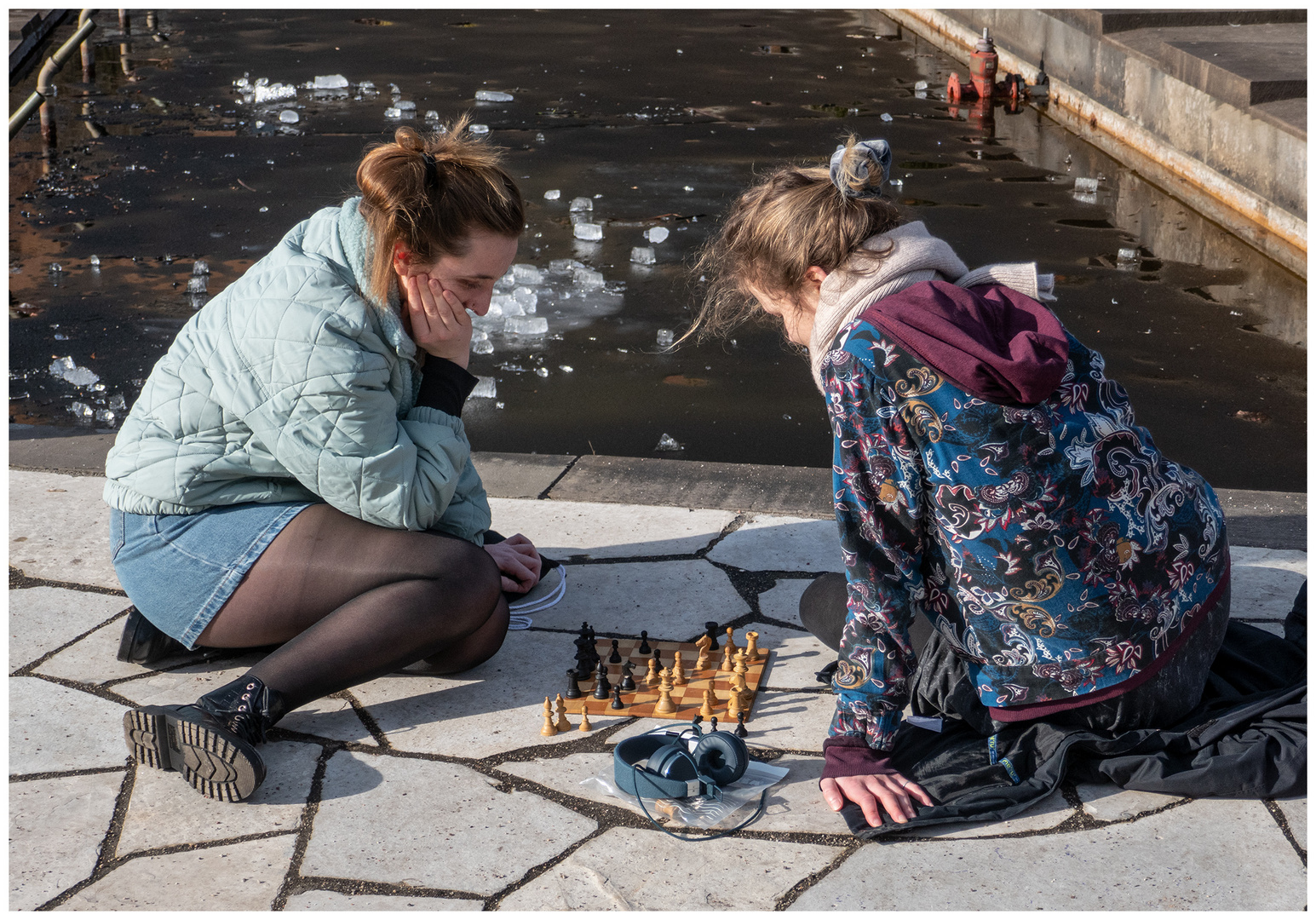 Schach im Park