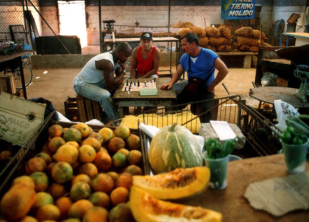 Schach in der Markthalle