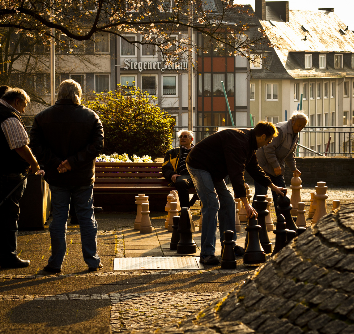 Schach in der Sonne