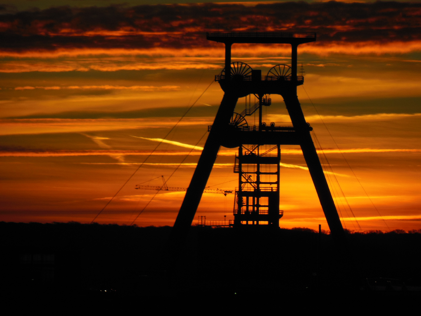 Schacht Konrad im Sonnenaufgang