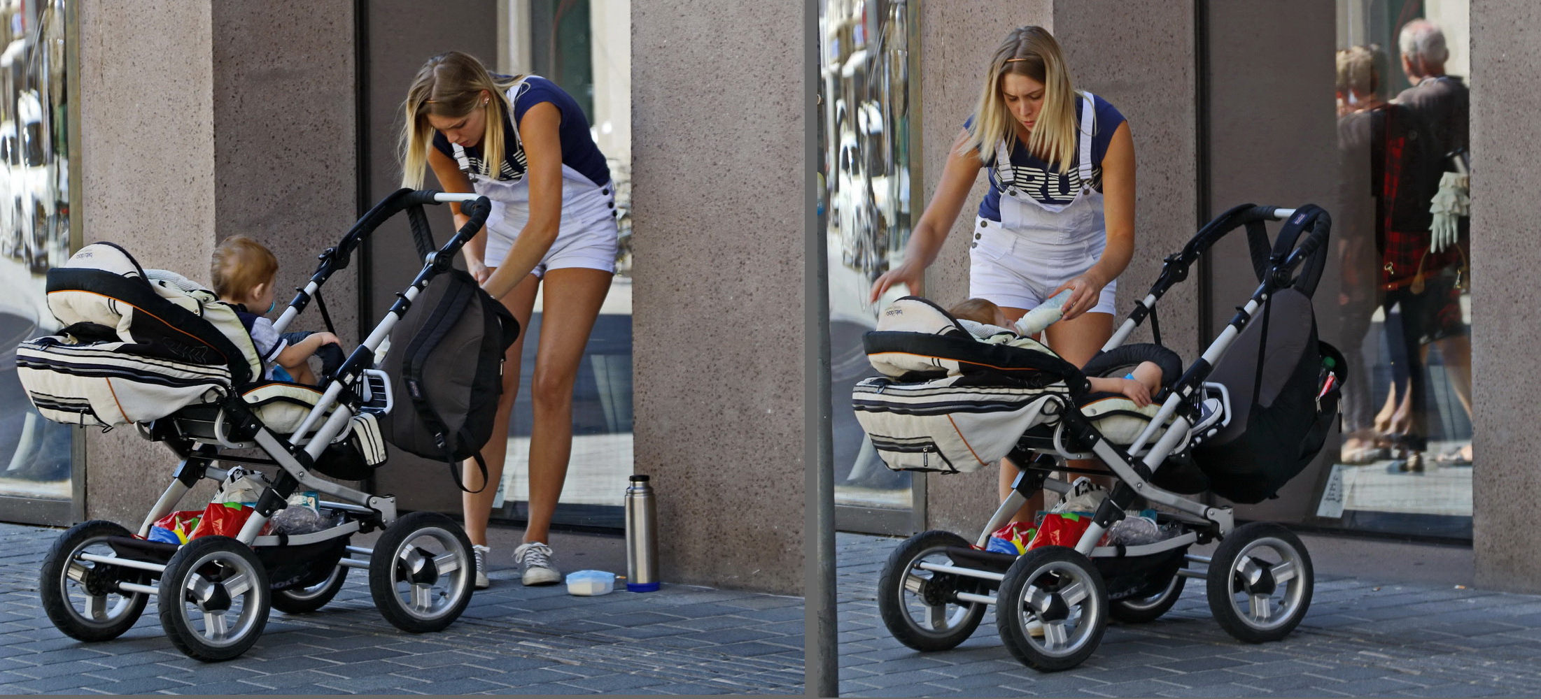 Schade, dass der Kinderwagen zu klein war