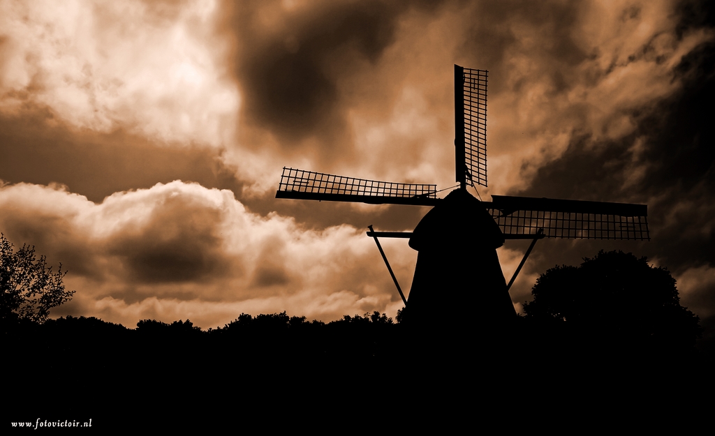 Schaduwopname Molen www.fotovictoir.nl