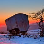 Schäferwagen - wieder einmal, aber bei Sonnenaufgang