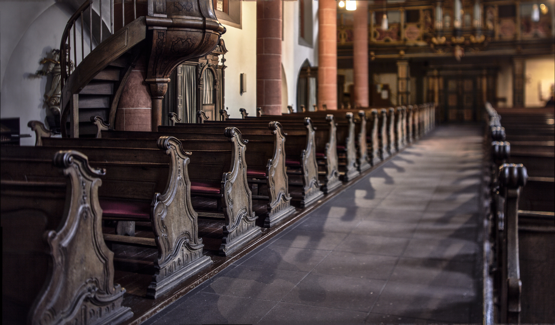 Schärfe Verlauf in Kirche