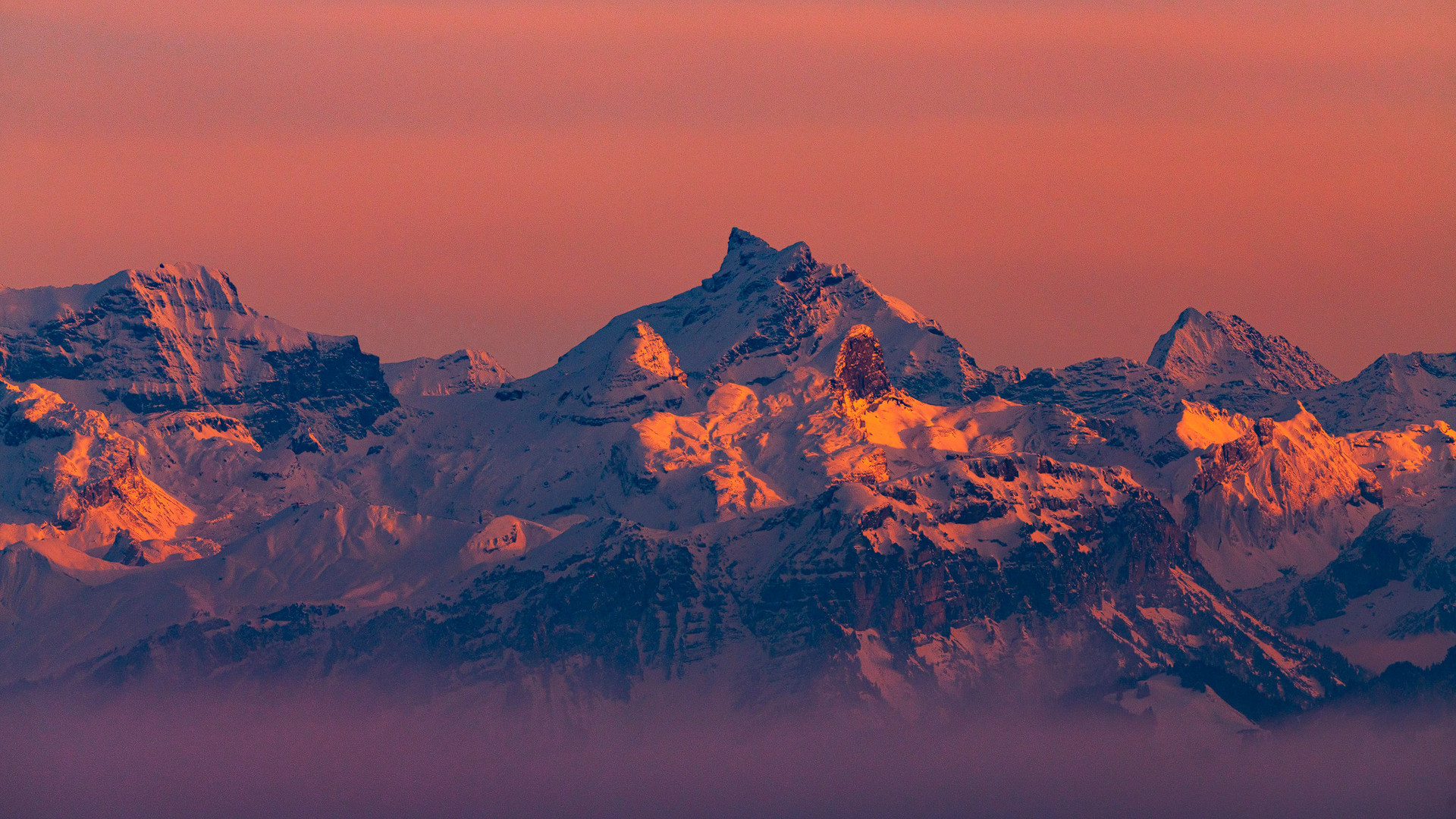 Schärhorn Sonnenuntergang