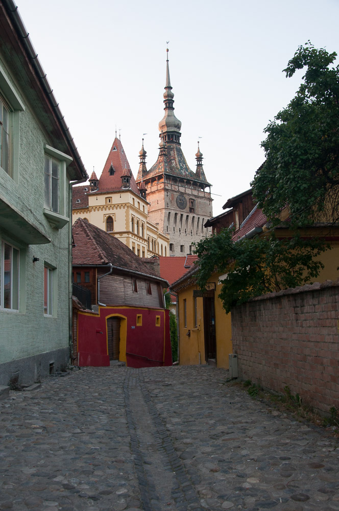 Schäßburg - Stundenturm und Altstadt