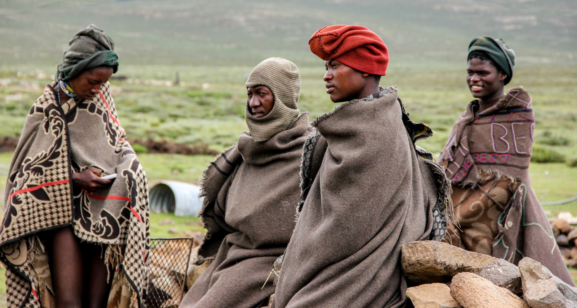Schafhirten in Lesotho