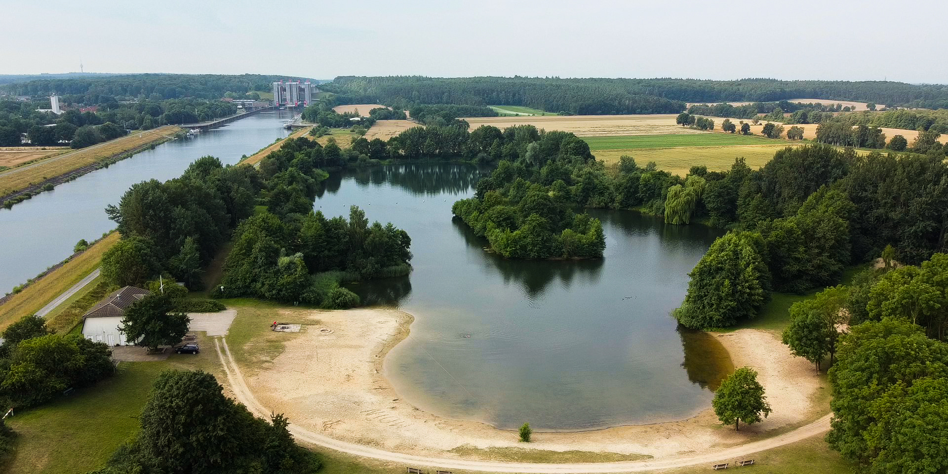 Scharnebecker Inselsee von oben 