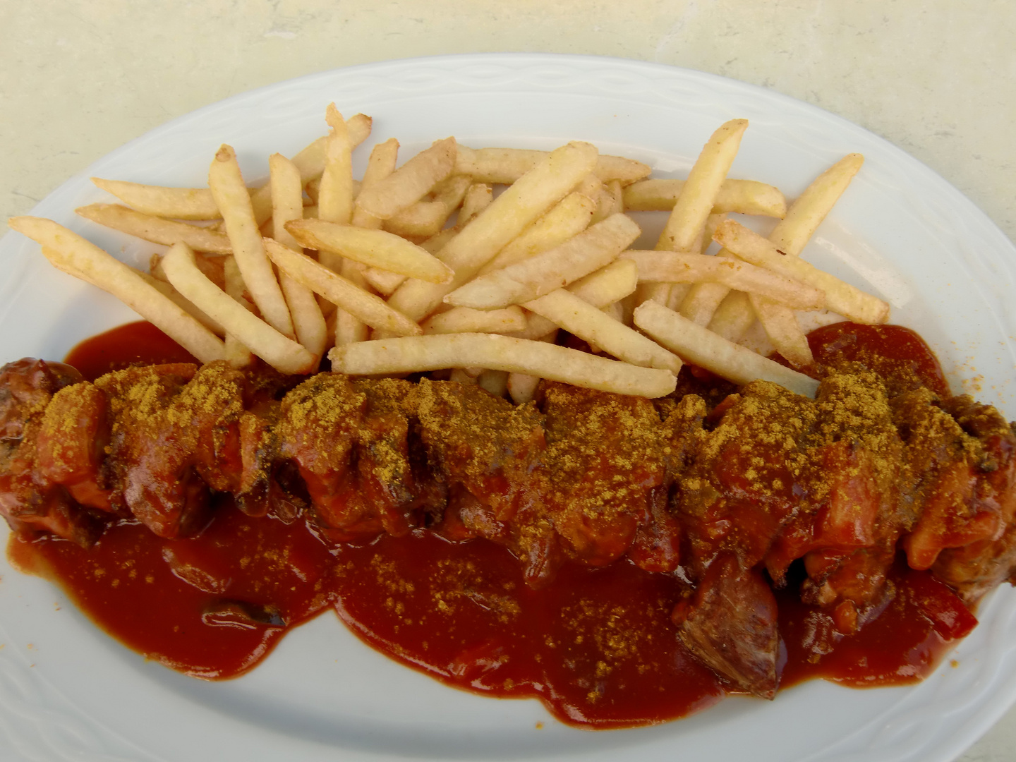 Schaschlik mit Pommes Foto &amp; Bild | speisen, motive, schaschlik Bilder ...