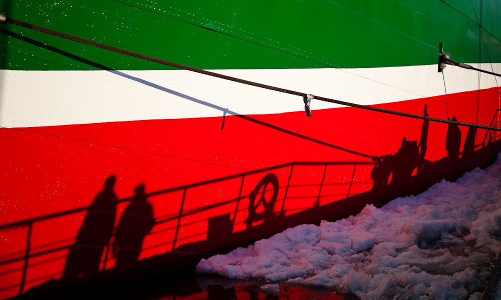 Schatten an der Rickmer Rickmers